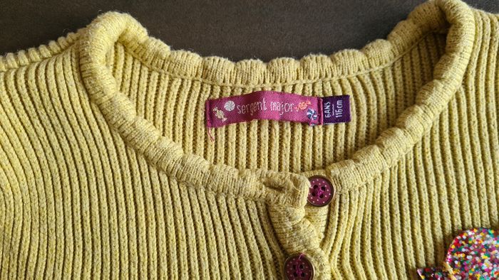 Joli gilet fille 6 ans vert anis, Sergent major - photo numéro 2