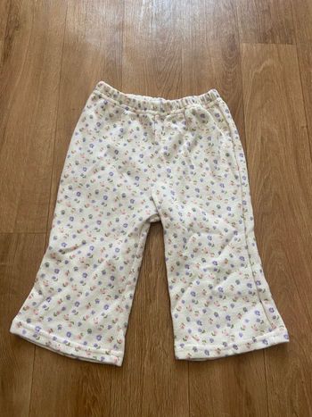 Pantalon à fleurs fille 12M
