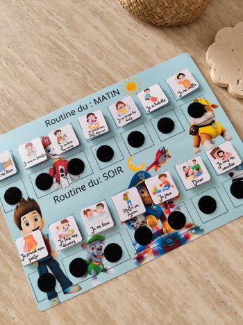 routine journée aide parents enfants pat patrouille 