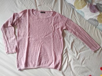 Pull bonobjoli pull vieux rose bonobo taille 36 effet pailleté