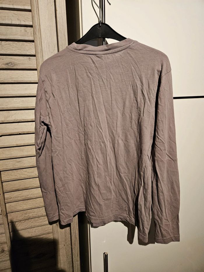Pull léger gris manche longue garçon 146/152 porté - photo numéro 4