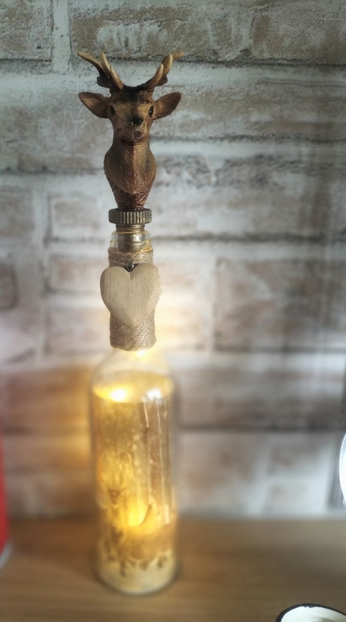 Bouteille déco de Noël