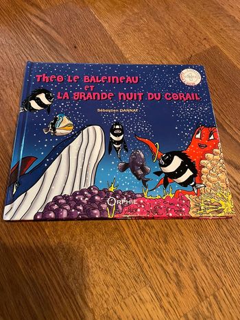 Livre Théo le baleineau et la grande nuit du corail