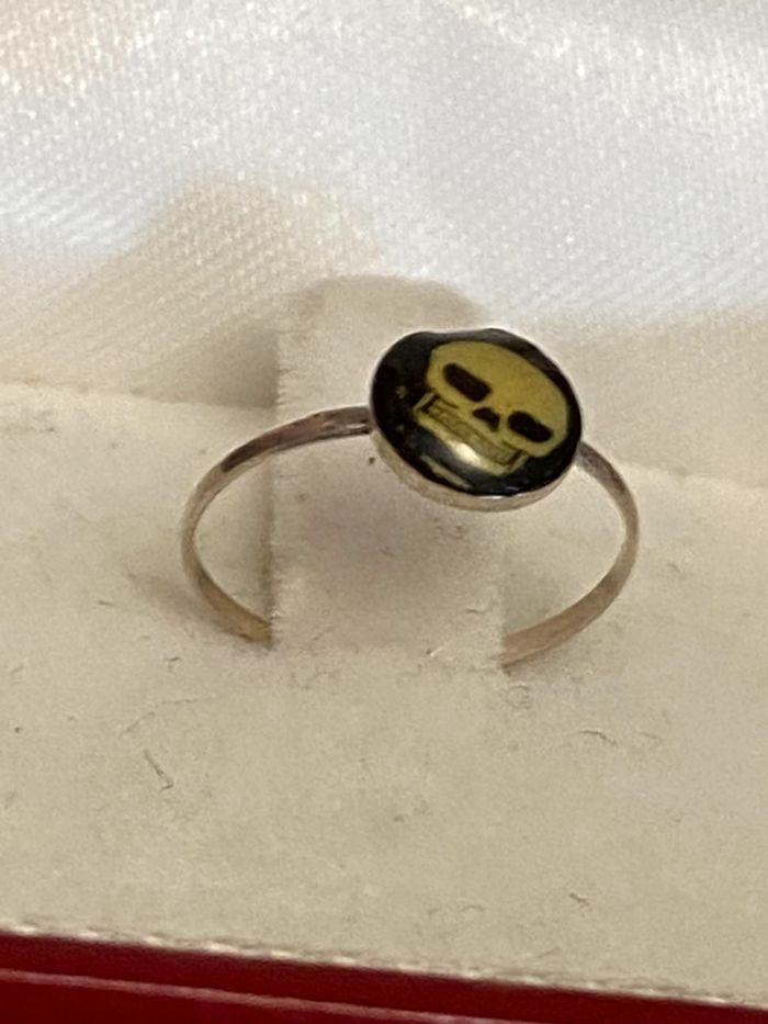 Belle bague «tête de mort » en argent massif T. 40 fille neuve - photo numéro 3