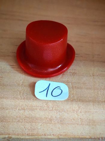 Playmobil chapeau cirque 1 haut de forme rouge pailleté