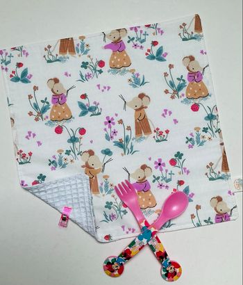 Serviette de cantine 30X30 souris