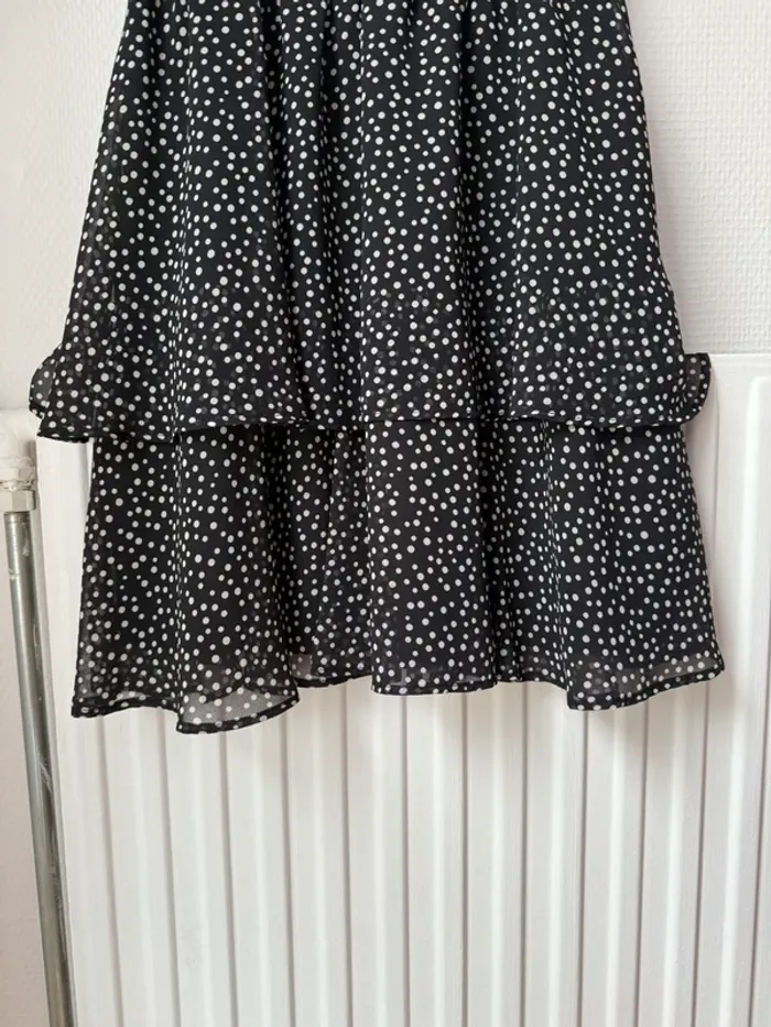 Robe noire courte The Kooples col rond à pois - photo numéro 7