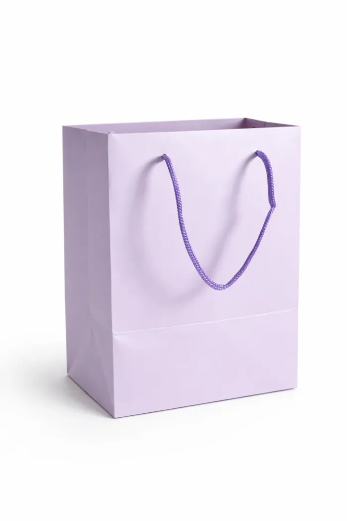 Sac cadeau mauve 17,5 x 25 x 18 cm Neuf