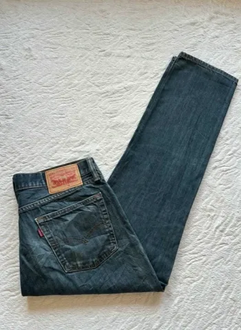 Jean Levi’s 514 regular Straight droit L42/44 W33 L30 Bleu brut délavé homme Mexique US rare