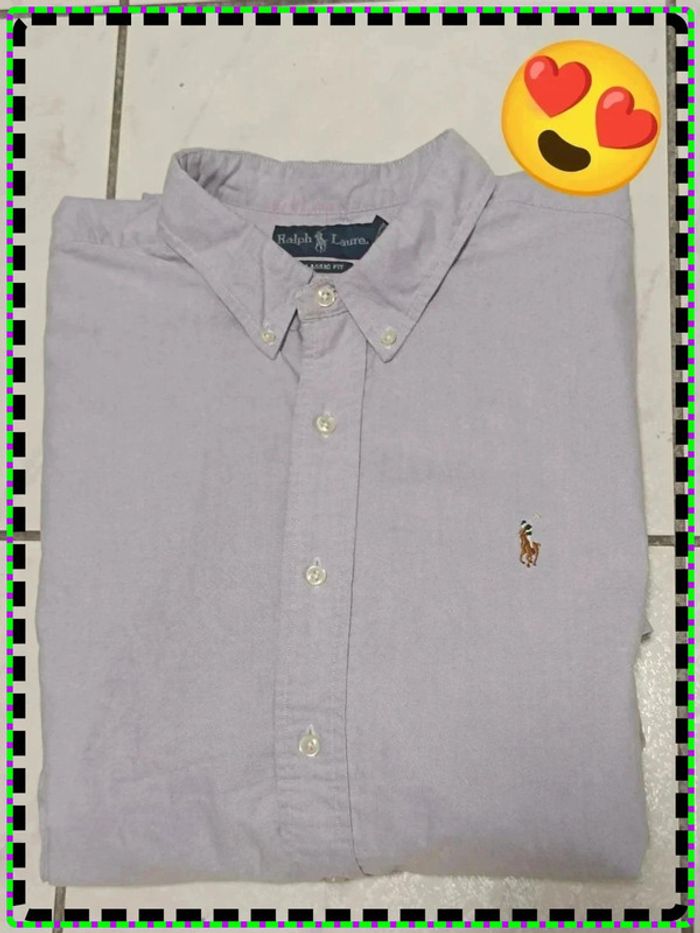 Chemise Ralph Lauren bleu clair – Taille XXL (Classic Fit – manches courtes)