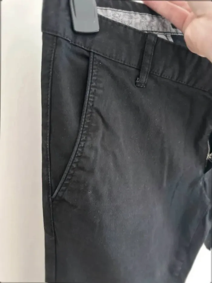 Pantalon chino noir homme zara man taille 40 - photo numéro 4