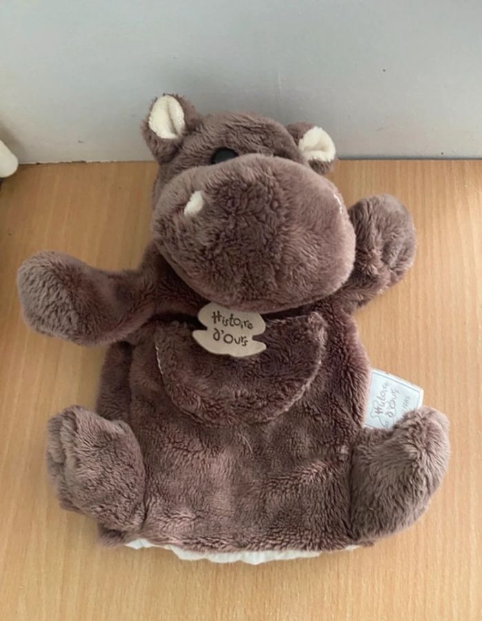 Doudou Hippopotame marionnette histoire d’ours