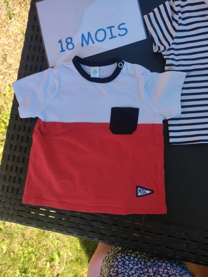 3 t shirt mc 18 mois mec - photo numéro 2