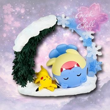 Figurine Re-Ment Pokemon -Circular Diorama - Pikachu et Obalie