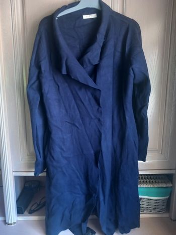 Gilet long bleu marine