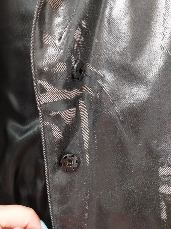 Blazer marron et noir satiné Annapianura 42 - photo numéro 5