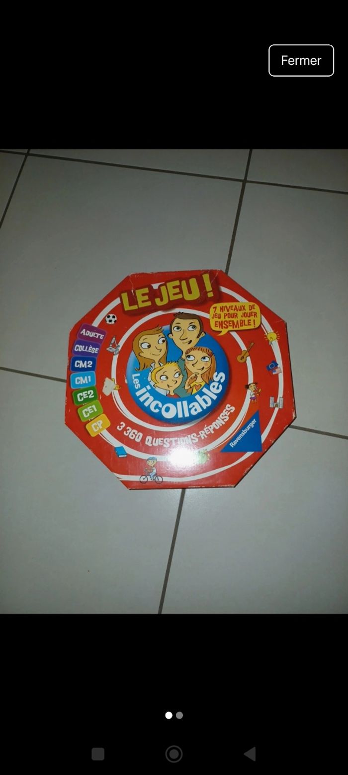 Jeu les incollables