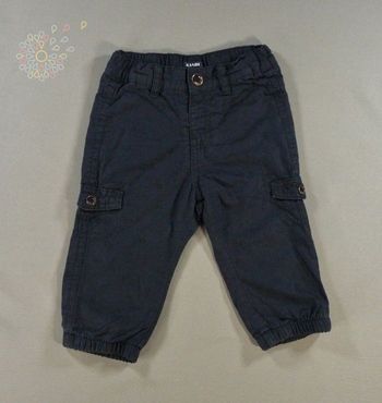 Pantalon toile bleu marine chiffres Kiabi 9 mois 69 – 72 cm garçon