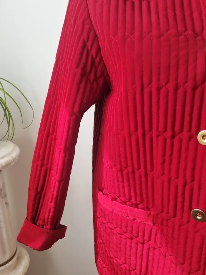Veste rouge matelassé vintage - photo numéro 18