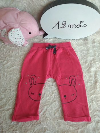 Pantalon style Sardou Fille 12 mois Lapin Kiabi