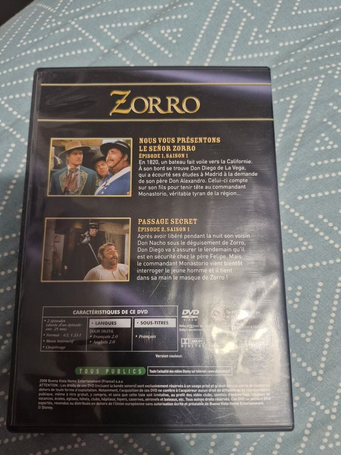 Dvd série zorro