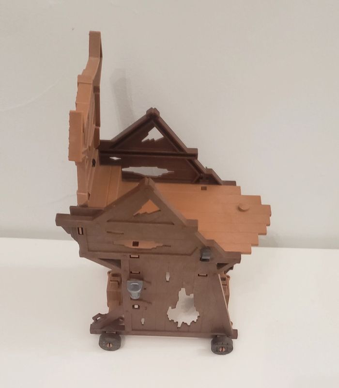 Playmobil Médiéval Knights barbare une tour d'assaut mobile très bon état - photo numéro 3