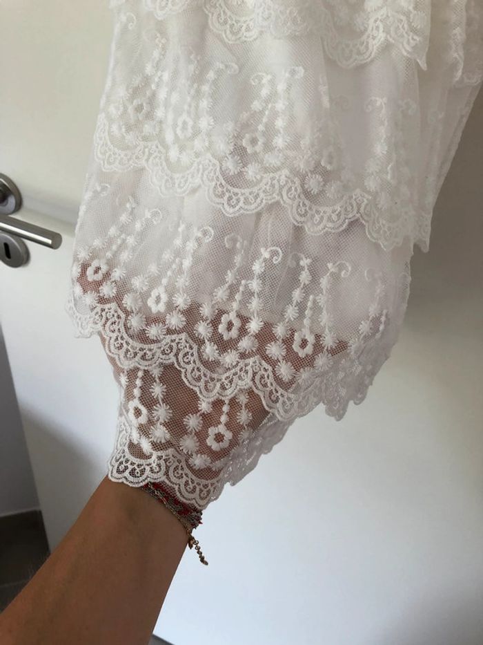 Haut débardeur blanc en dentelle Morgan taille M - photo numéro 5