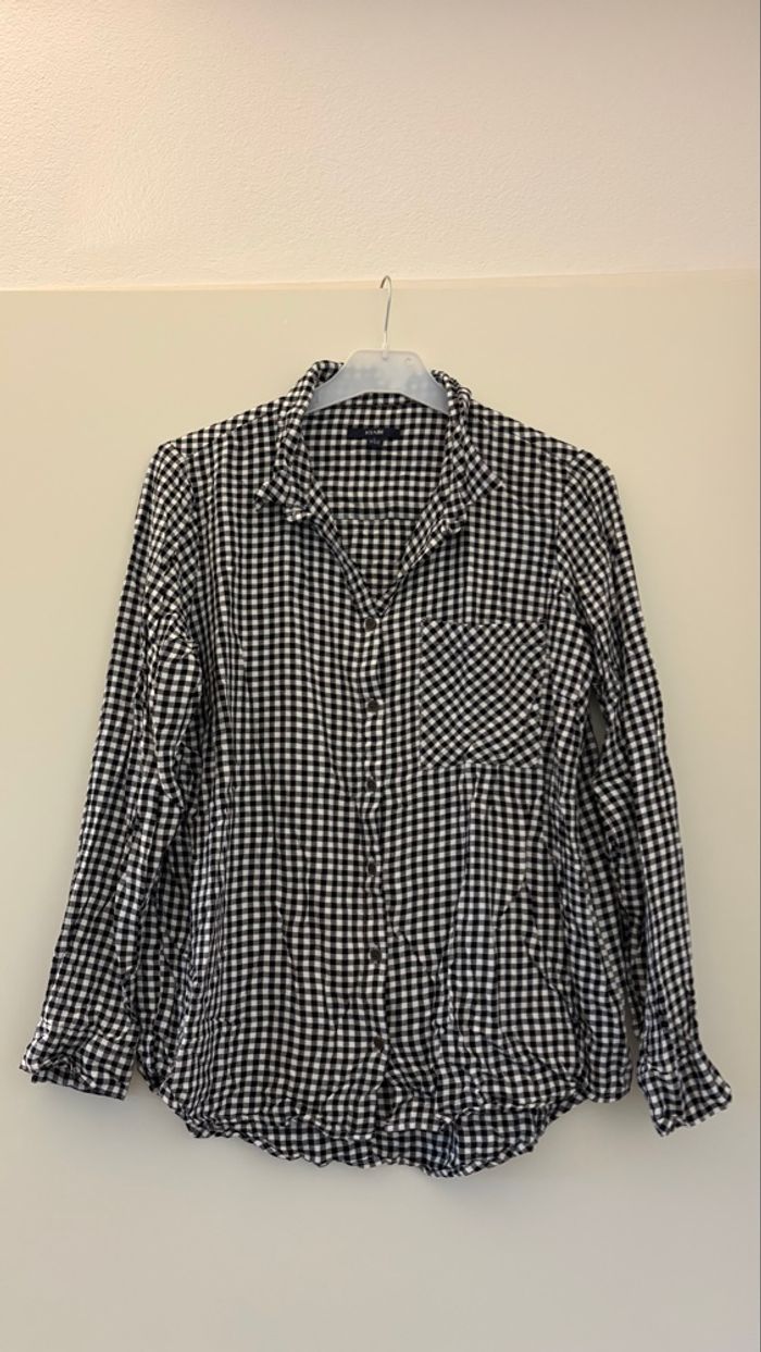 Chemise à manches longues Vichy femme L