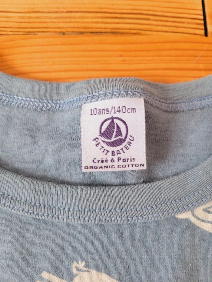 Pyjama Petit Bateau Coton bio 10 ans fille garçon pantalon et haut - photo numéro 5