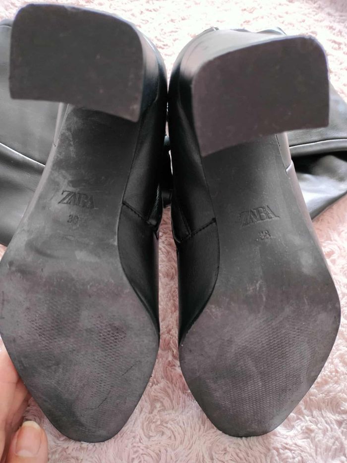 Bottes cuir noir ZARA - photo numéro 7