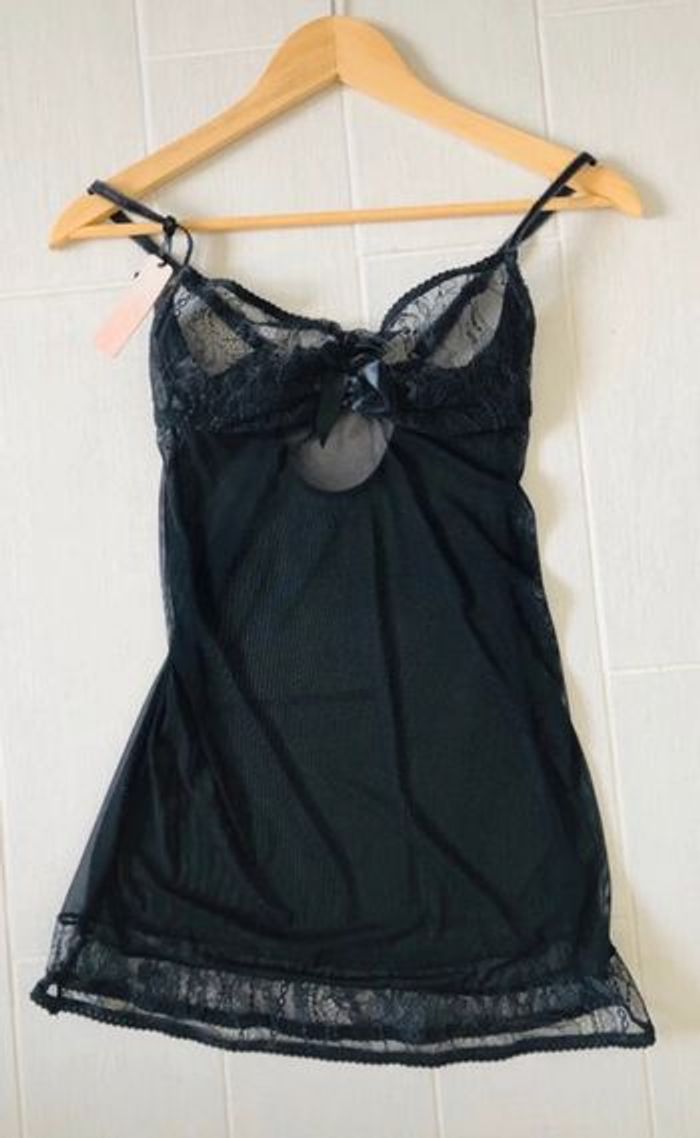 Nuisette noir déshabillé transparente femme 85d - photo numéro 2
