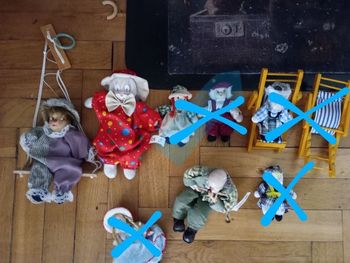 Poupees porcelaine, clown porcelaine