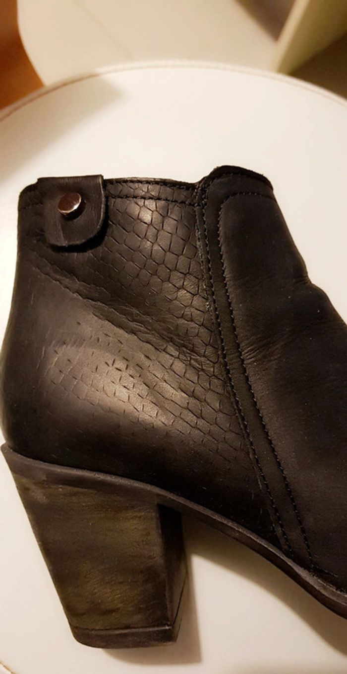 Bottines en cuir pointure 36 - photo numéro 7