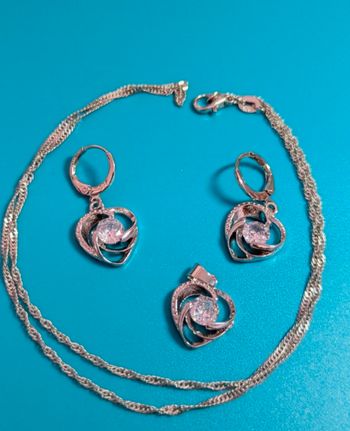 Ensemble bijoux argenté