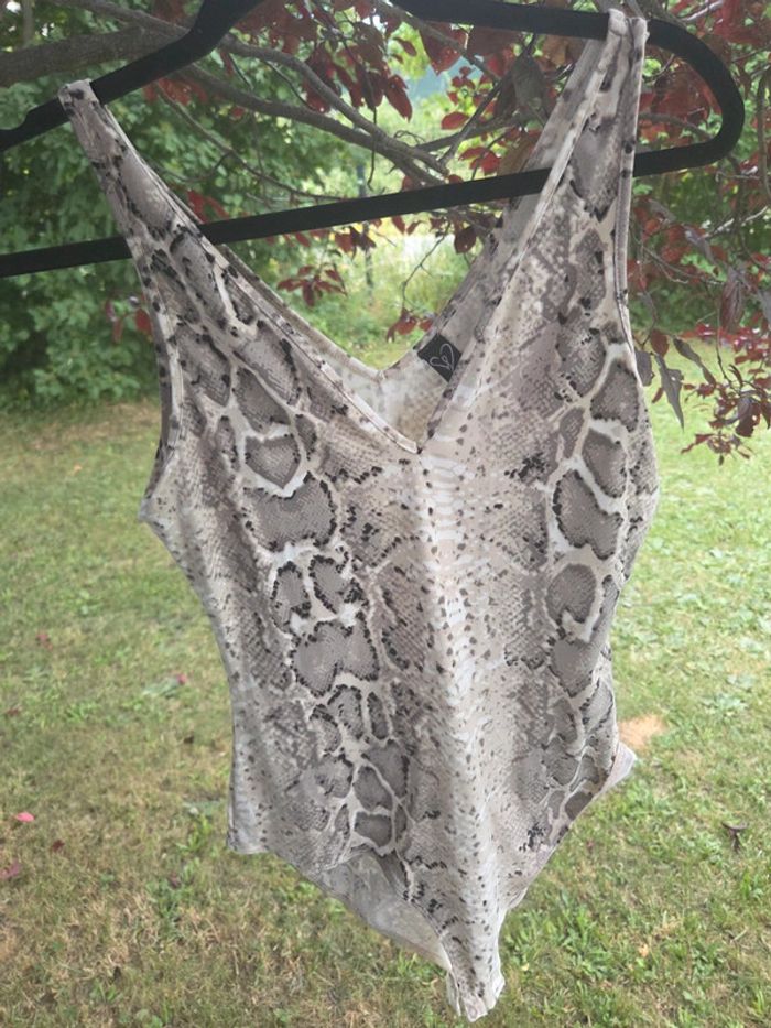 Body femme imprime python