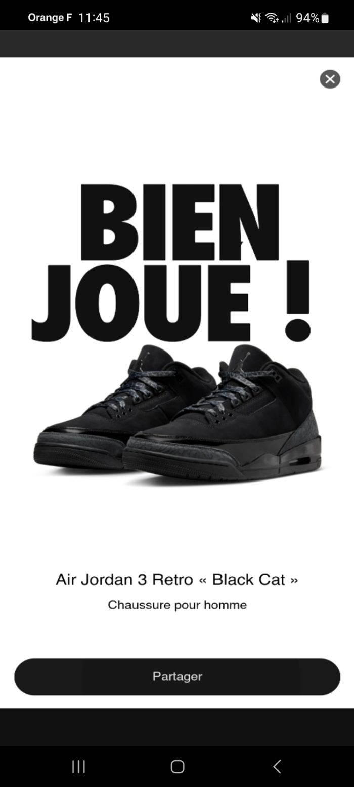 AIR JORDAN 3 BLACK CAT