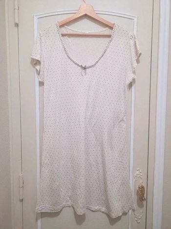 Chemise de nuit à pois rose taille 42-44