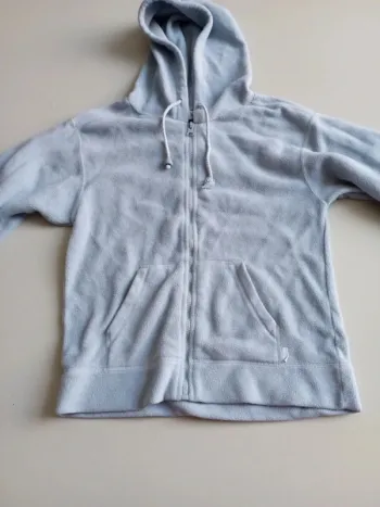 Gilet polaire bleu ciel à capuche girls 12 ans