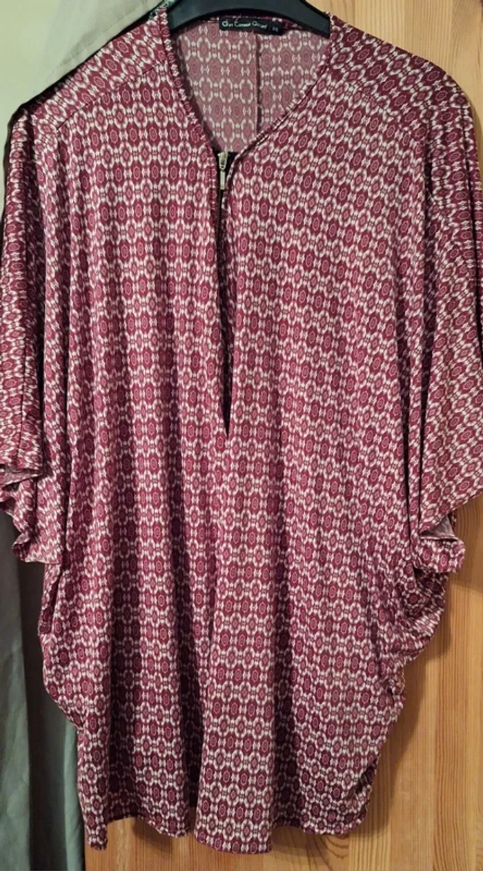 Tunique ample zippée taille xxl en très bon état "d'un commun accord"