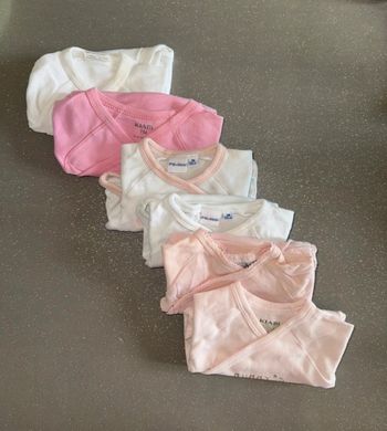 Lot de 6 bodies 1 mois manches longueSb