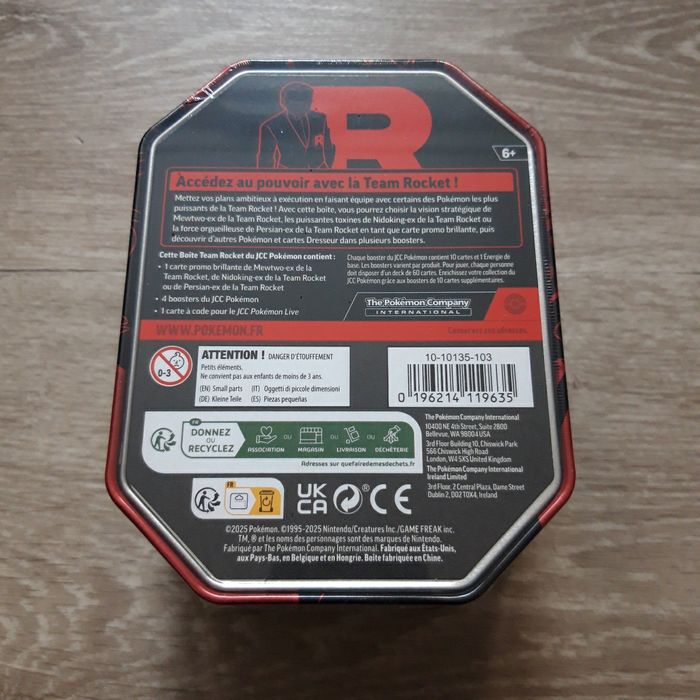 Boîte en métal Pokémon Pokébox Persian EX de la Team Rocket NEUVE - photo numéro 2