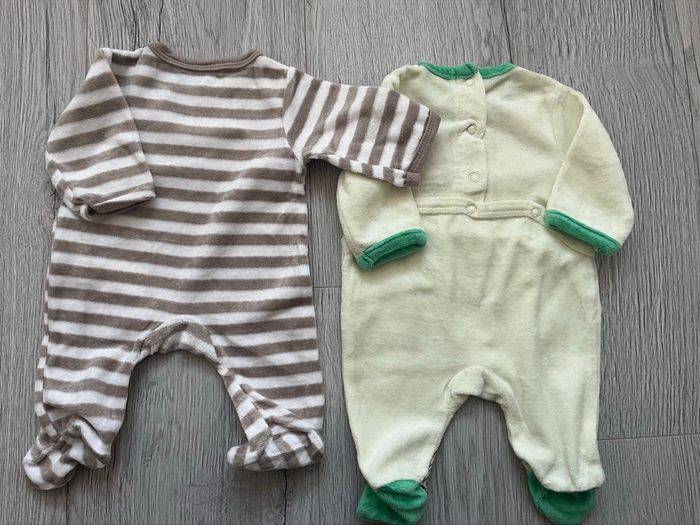 Lot de 2 pyjamas bébé Kitchoun & In Extenso – Naissance / 50 cm - photo numéro 3
