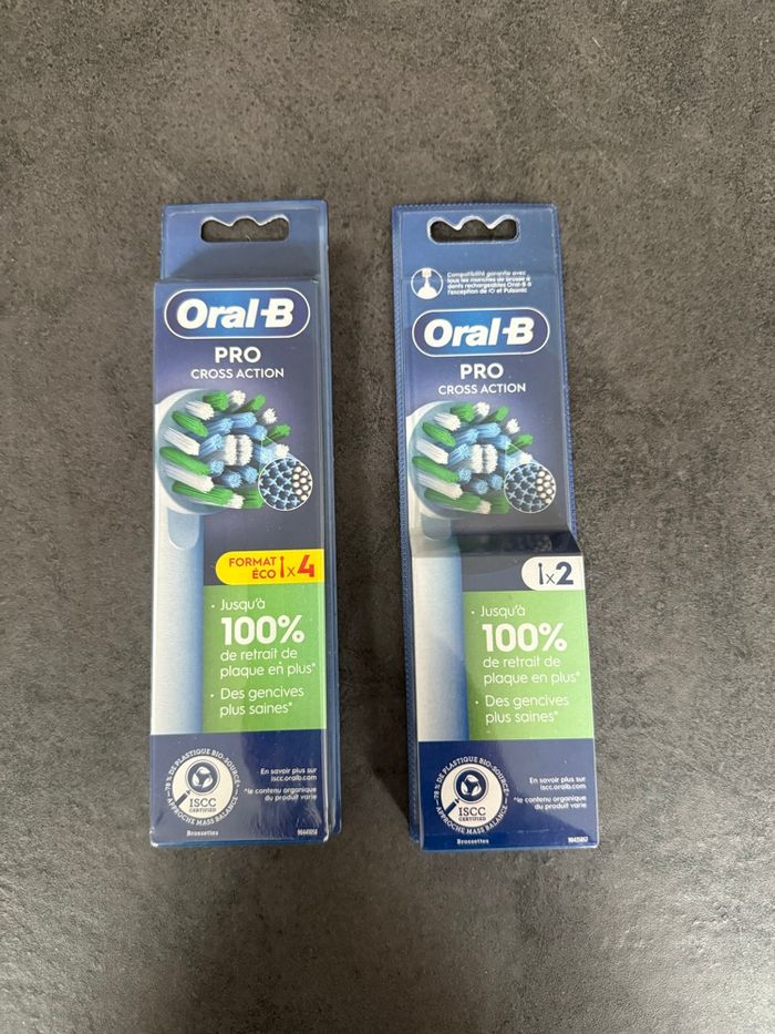 6 brossettes oral B pro cross action