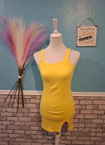 💄Magnifique robe jaune pastel shein💄
