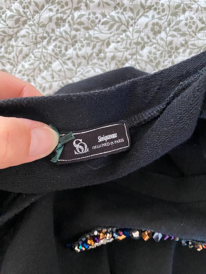 Top façon sweat noir sinequanone taille 3 - photo numéro 4