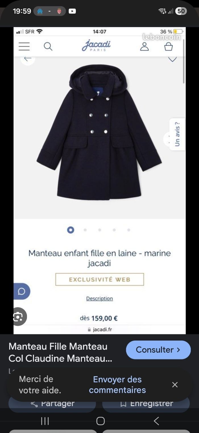 Magnifique manteau jacadi fille - photo numéro 2