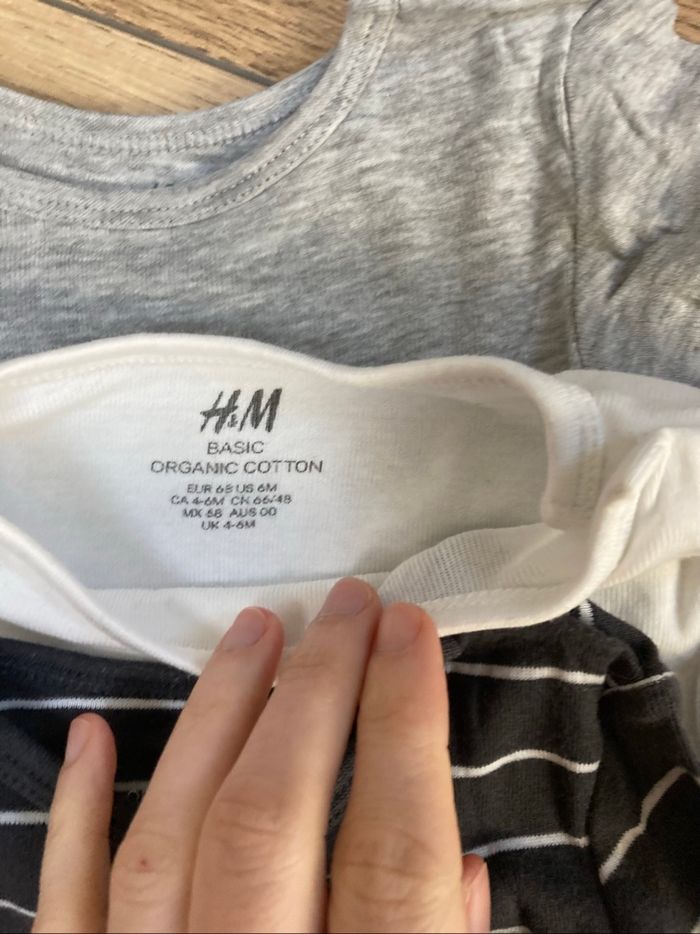 Lot de bodies H&M 6 mois - photo numéro 3