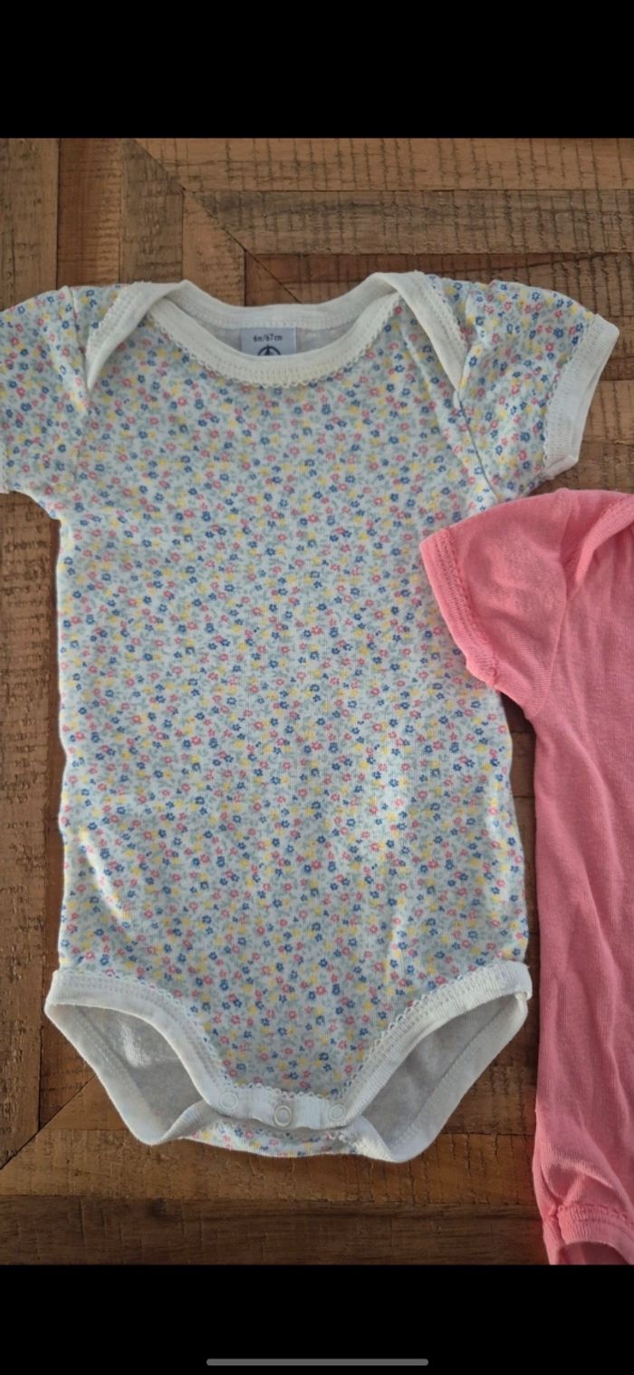 Lot 2 bodies petit bateau 6 mois - photo numéro 2