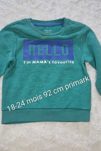 Sweat 18-24 mois primark