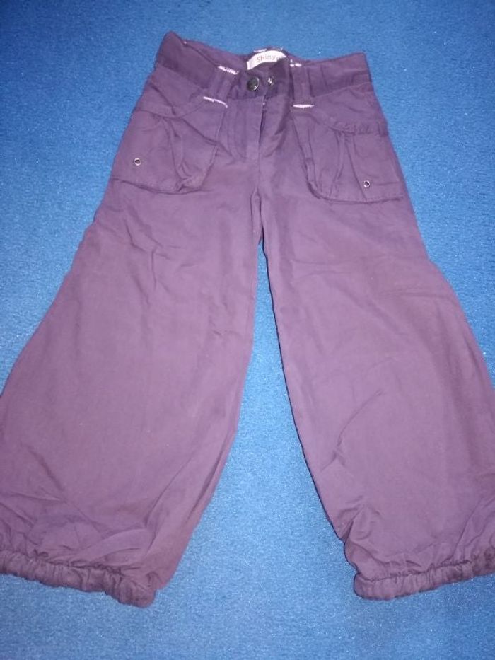 Pantalon fille 2 ans couleur violet SHINY GEMO